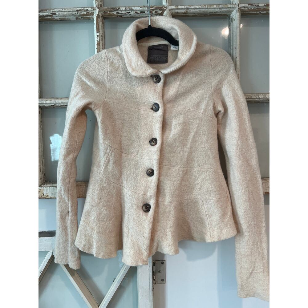 Anthropologie Guinevere size small 100% merino wool sweater jacket